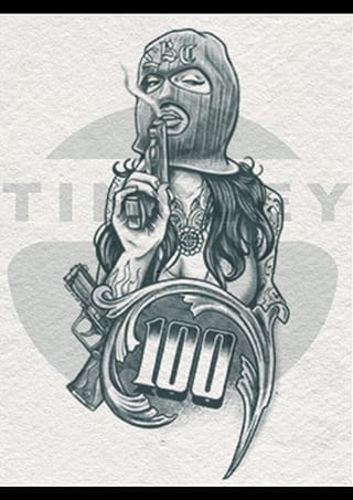 Gangsta Temporary Tattoo Professional Film Quality Tattoo - Tinsley Studio