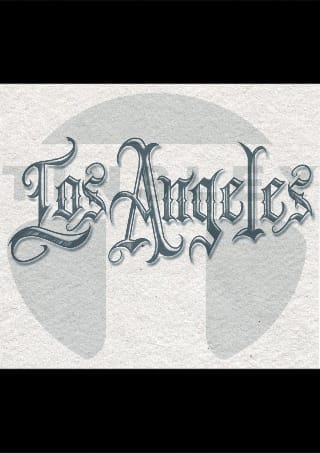 Los Angeles  Tattoo lettering, Tattoo lettering styles, Vintage